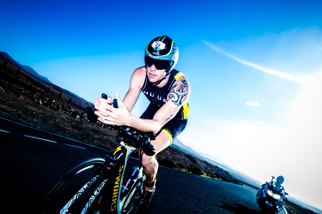 Jenson Button en bicicleta durante Challenge Fuerteventura 2014